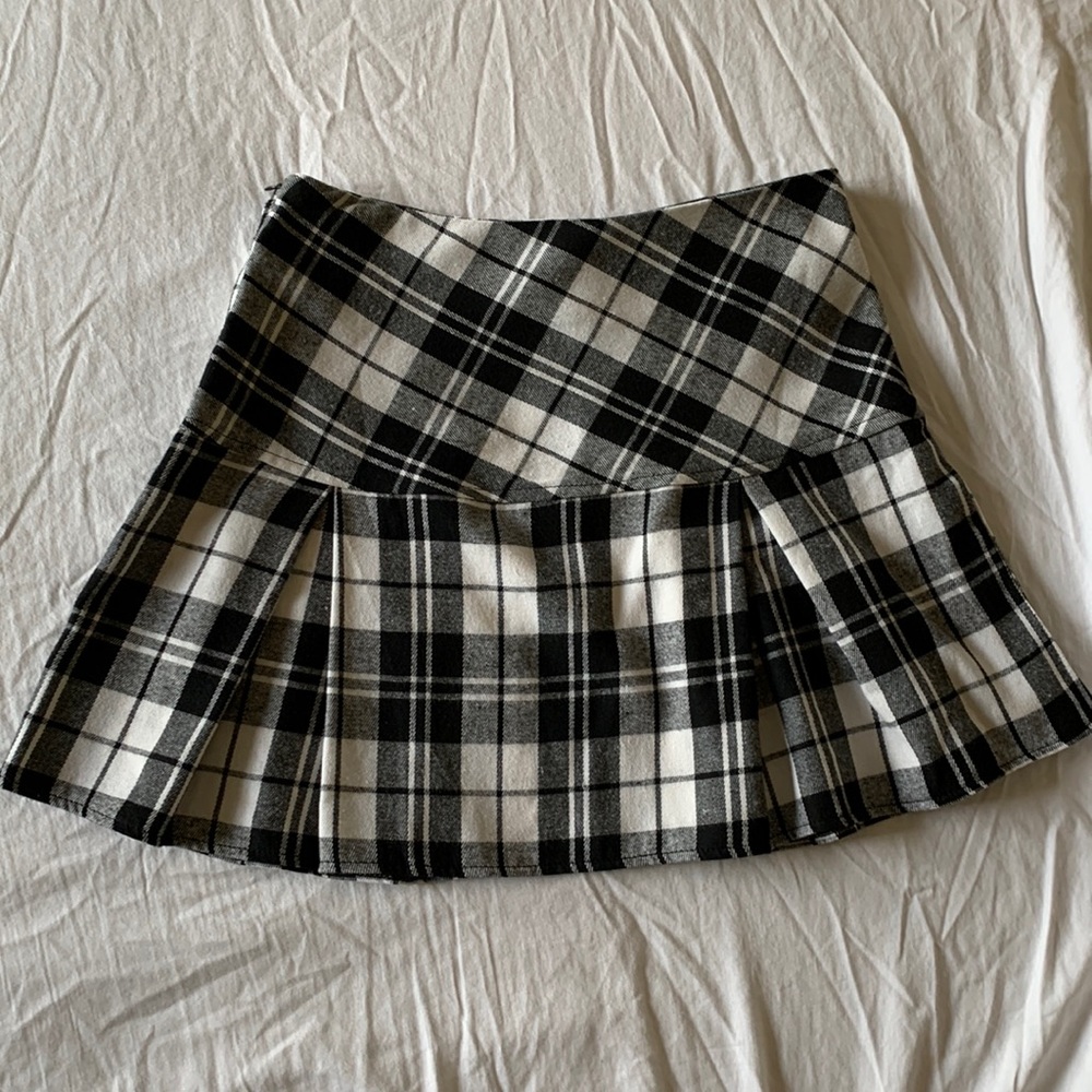 Plaid mini skirt